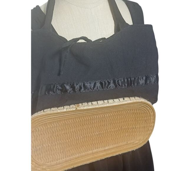 Murval Canvas Drawstring Tote Bag Black Rubber Bottom - Picture 3 of 6